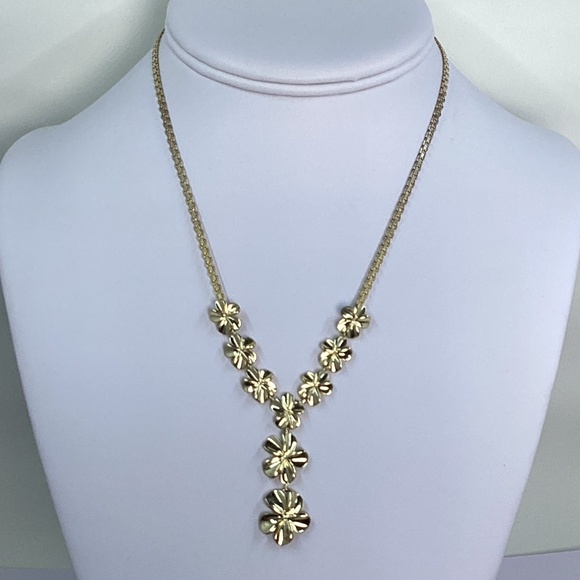 EUC Gold plated over SS Necklace and Earrings Set - Picture 6 of 6